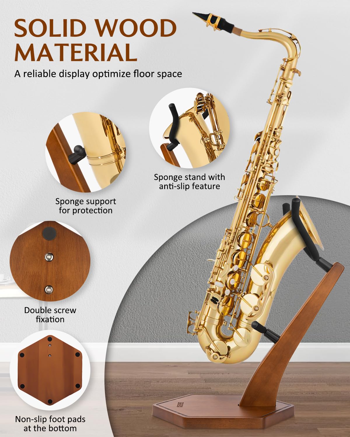 Wooden Saxophone Stand M734673