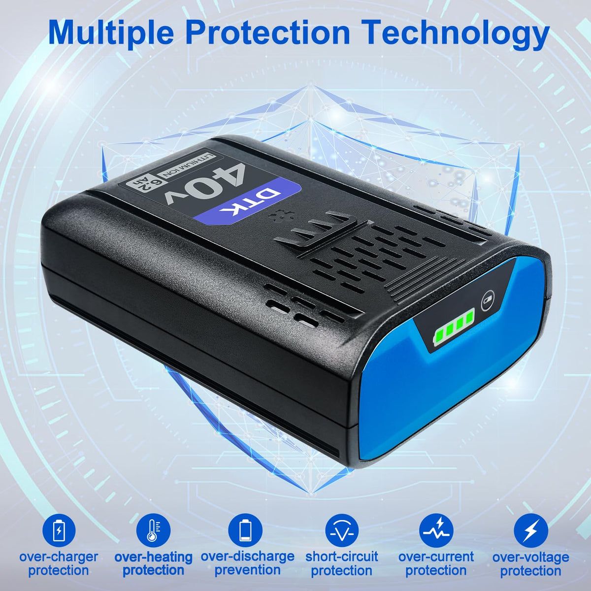 40V 6200mAh Cordless Power Tool Battery P16877