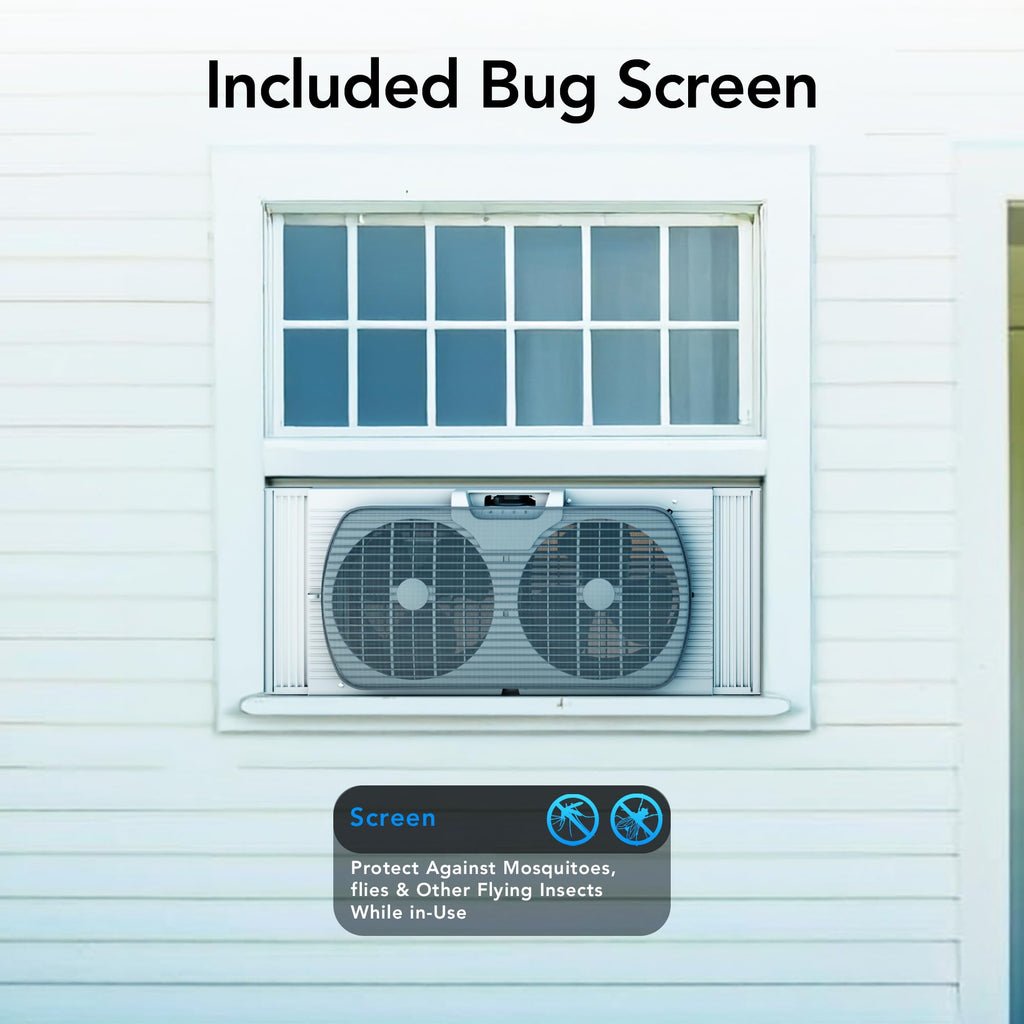 Reversible Twin Window Fan with 3-Speeds I529