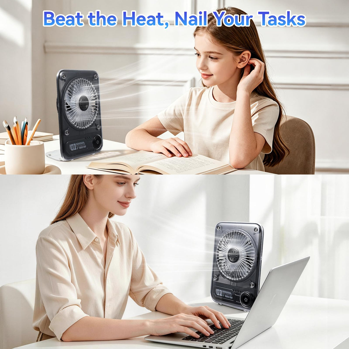 8.6 Inch Rechargeable Portable Desk Fan A981