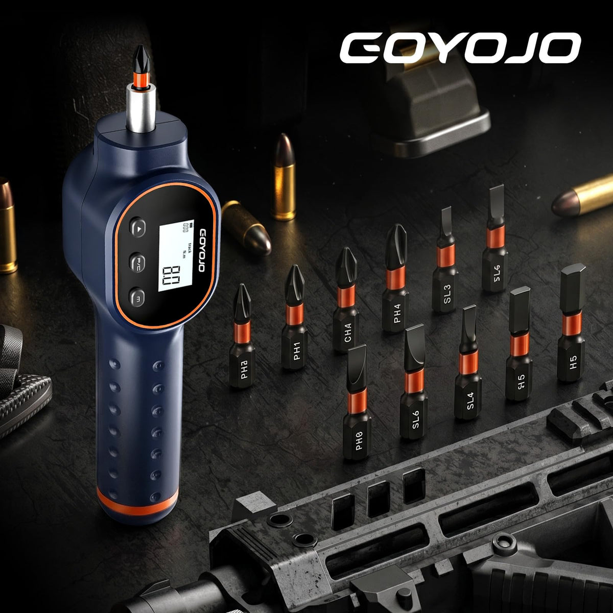 Digital Torque Screwdriver 1/4" Adjustable Set with Buzzer & Magnetic Bits Q5104