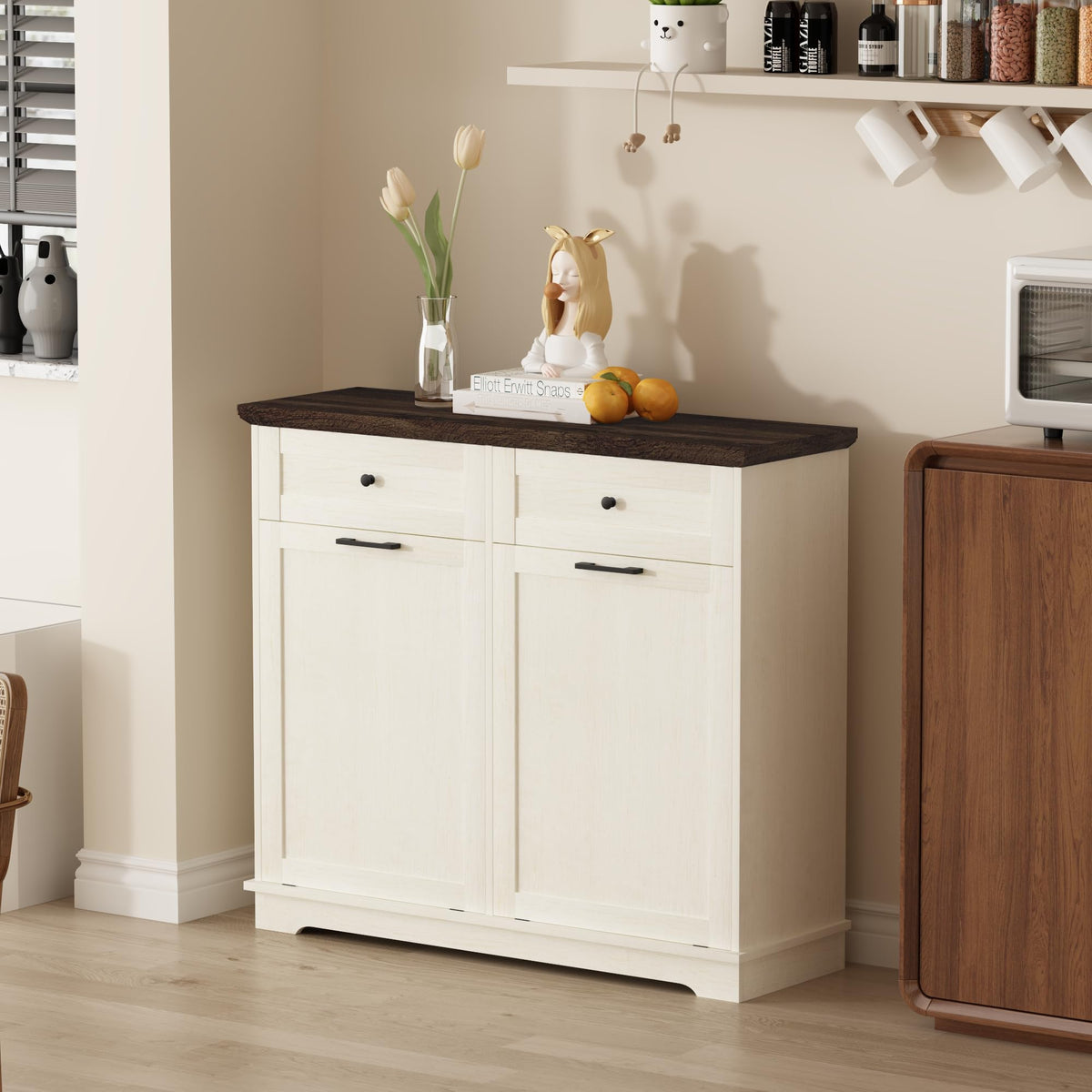20 Gallon Wood Trash Can Cabinet X629848