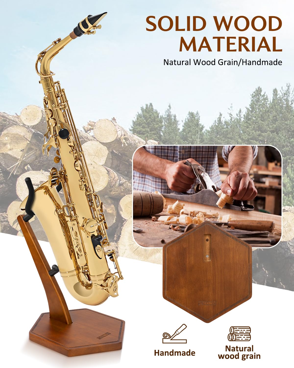 Wooden Saxophone Stand M734673