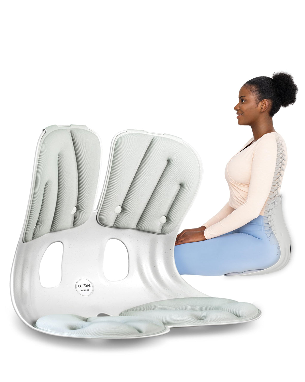 Extra Wide Ergonomic Seat Support Grey M685