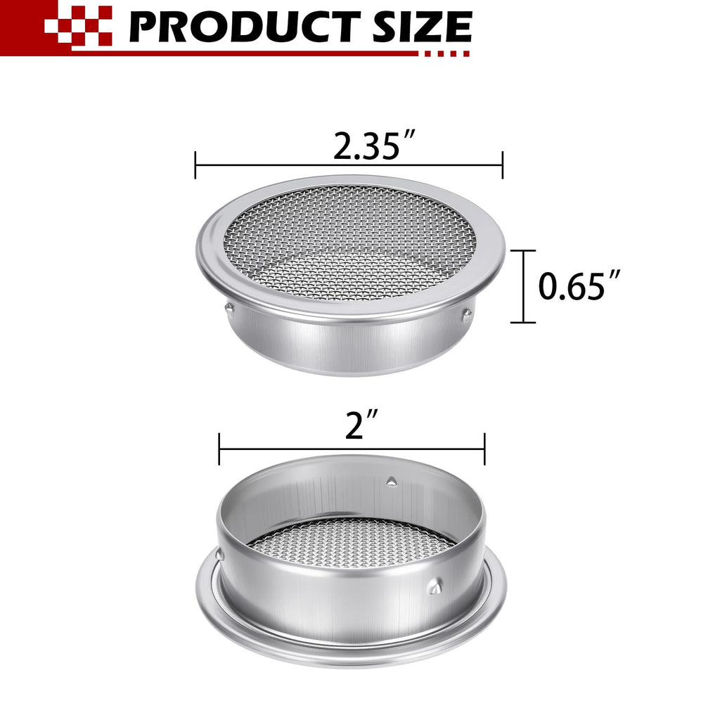 2-Inch Round Open Screen Vent 6 Pack V67401