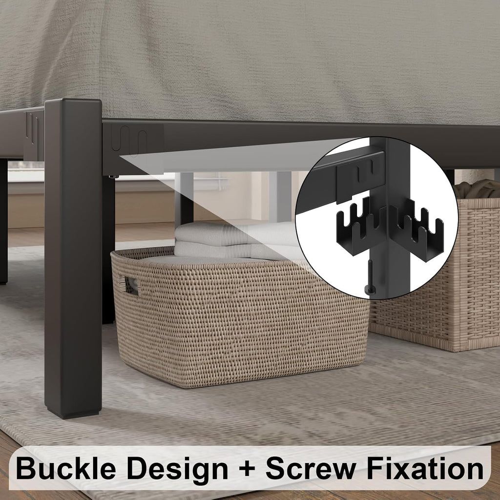Queen Metal Platform Bed Frame with Headboard S3313