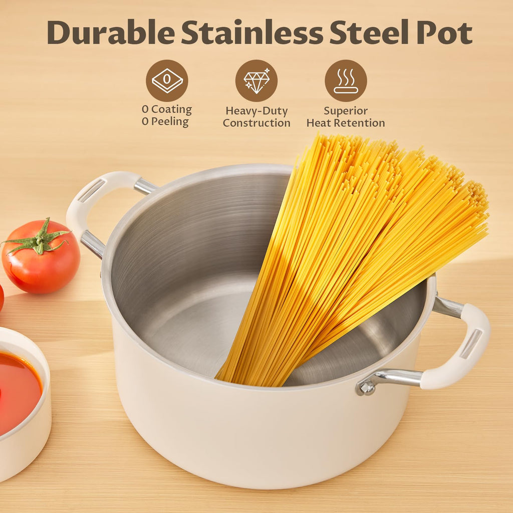 10QT 3-Ply Stainless Steel Stock Pot with Lid H864