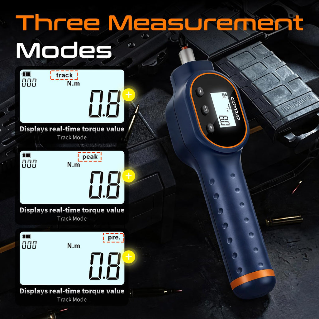 Digital Torque Screwdriver 1/4" Adjustable Set with Buzzer & Magnetic Bits Q5104