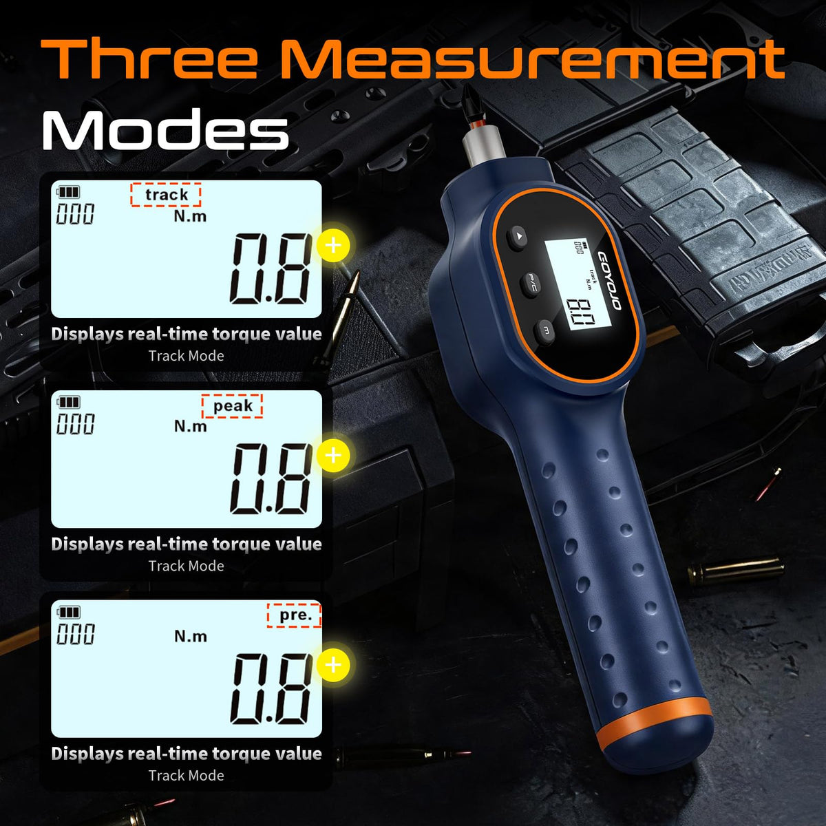 Digital Torque Screwdriver 1/4" Adjustable Set with Buzzer & Magnetic Bits Q5104