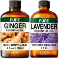 Ginger Hair Oil & Lavender Diffuser Essential Oil Set 2x4 fl oz V974