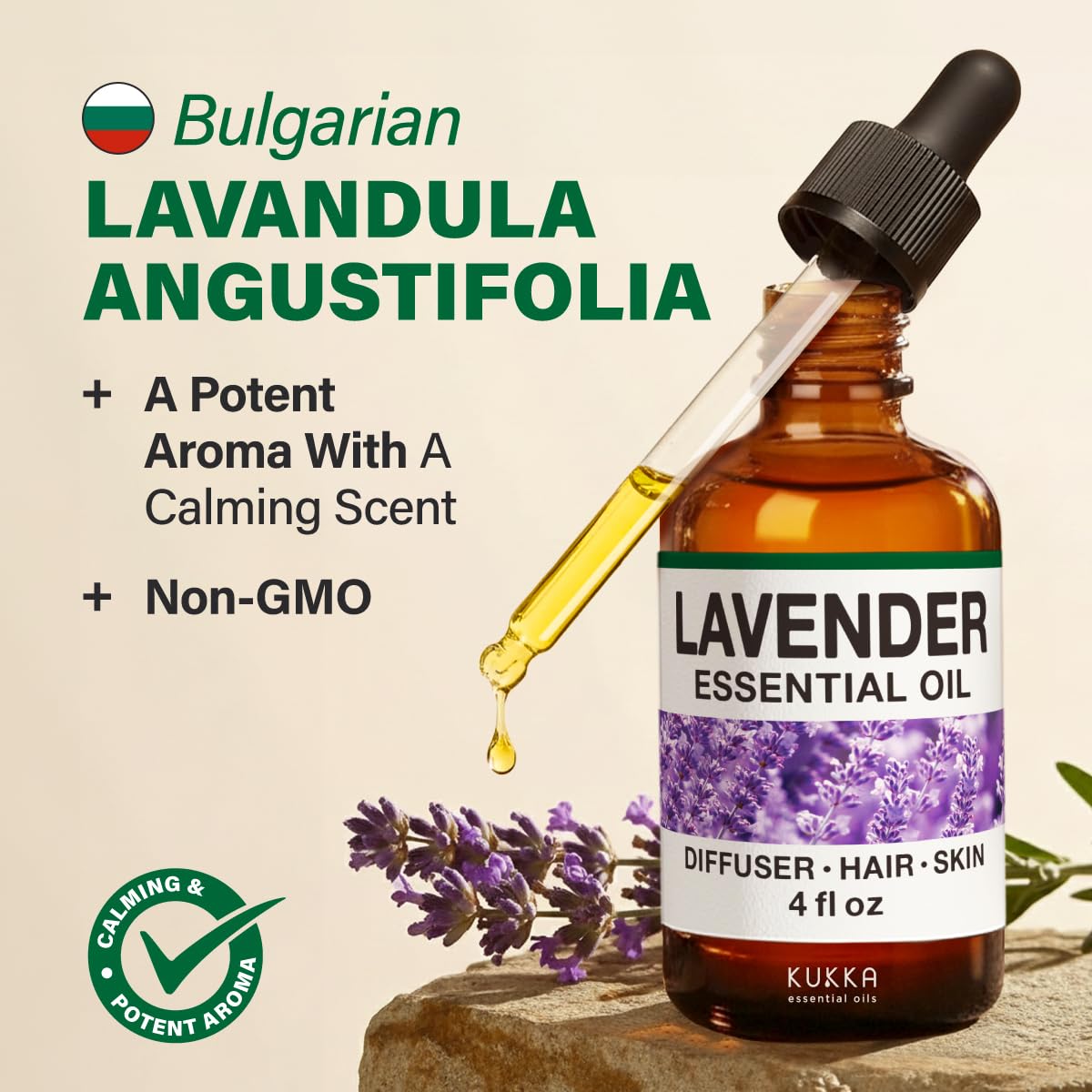 Ginger Hair Oil & Lavender Diffuser Essential Oil Set 2x4 fl oz V974