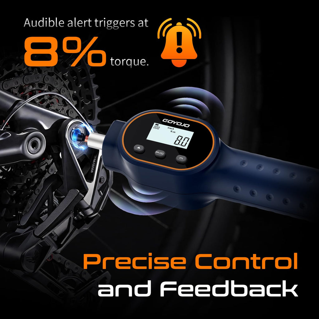 Digital Torque Screwdriver 1/4" Adjustable Set with Buzzer & Magnetic Bits Q5104