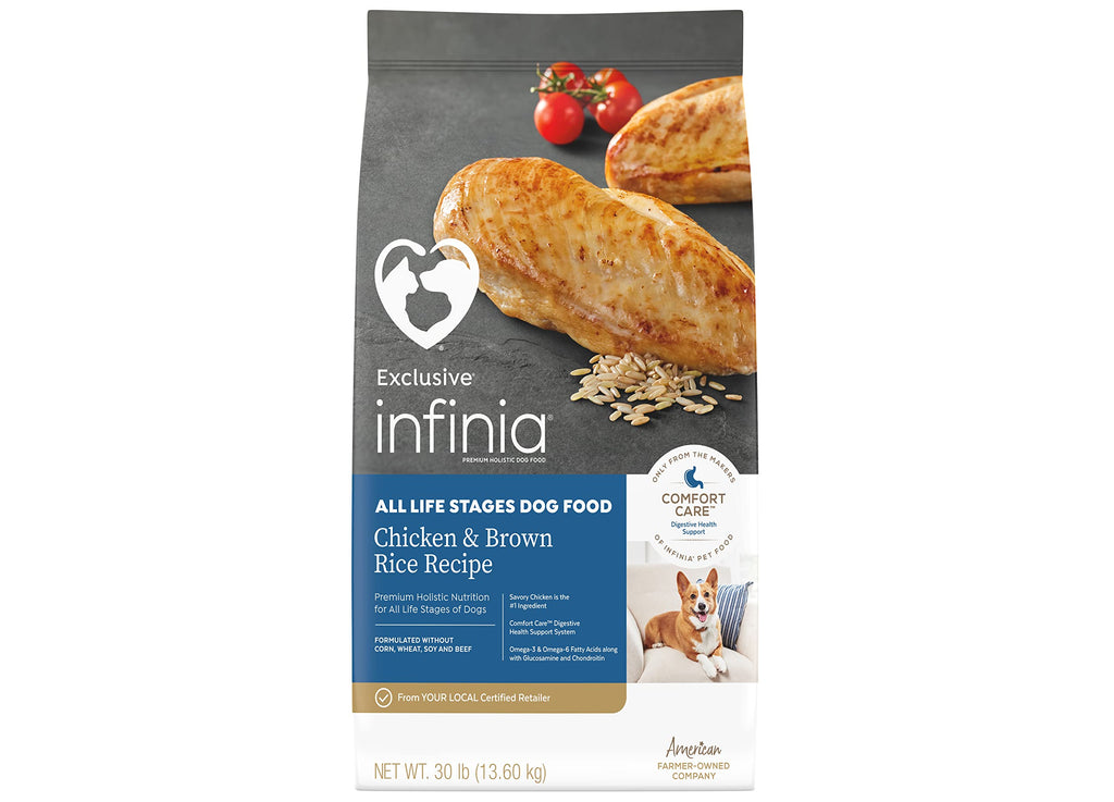 Chicken & Brown Rice Dog Food 30 Pound Bag J8326