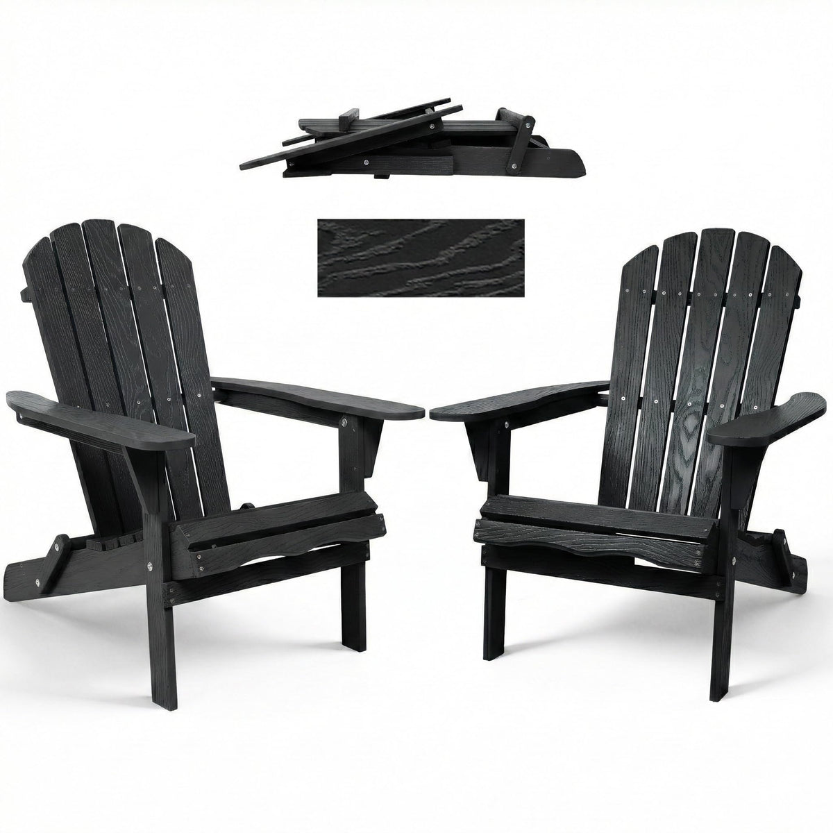 Folding Solid Cedar Wood Adirondack Chair N1411