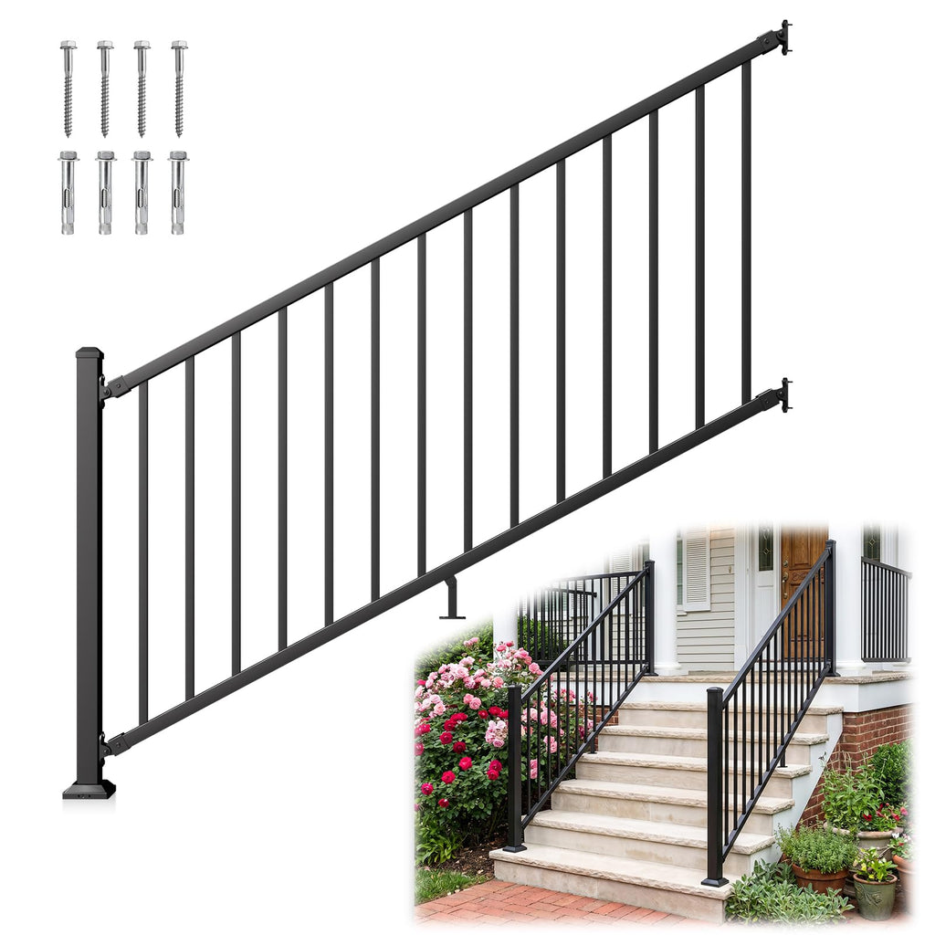 6 ft. W Aluminum Stair Railing Kit V86002