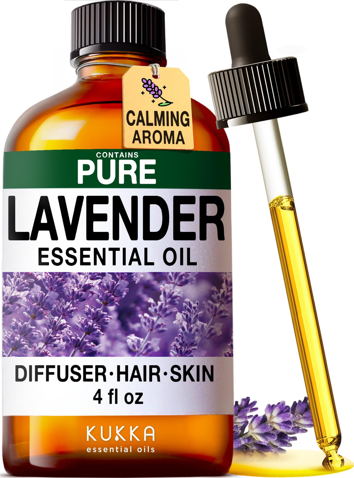 Ginger Hair Oil & Lavender Diffuser Essential Oil Set 2x4 fl oz V974