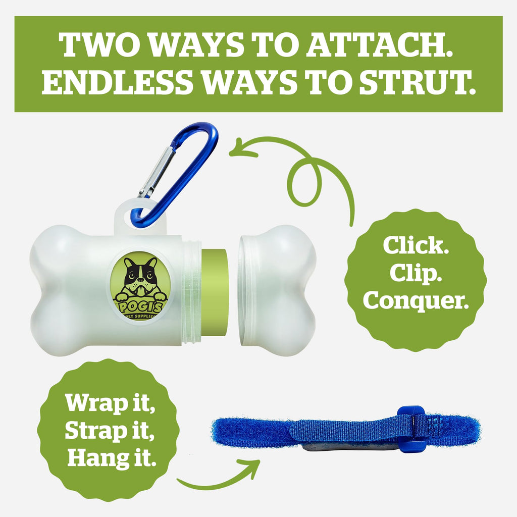 Dog Poop Bag Holder & Dispenser with 15 Unscented Bags V6041