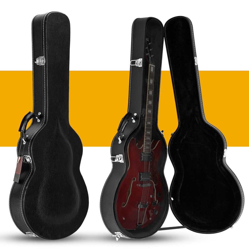 42-Inch Hard Electric Guitar Case with Lock Latch, Black R158097