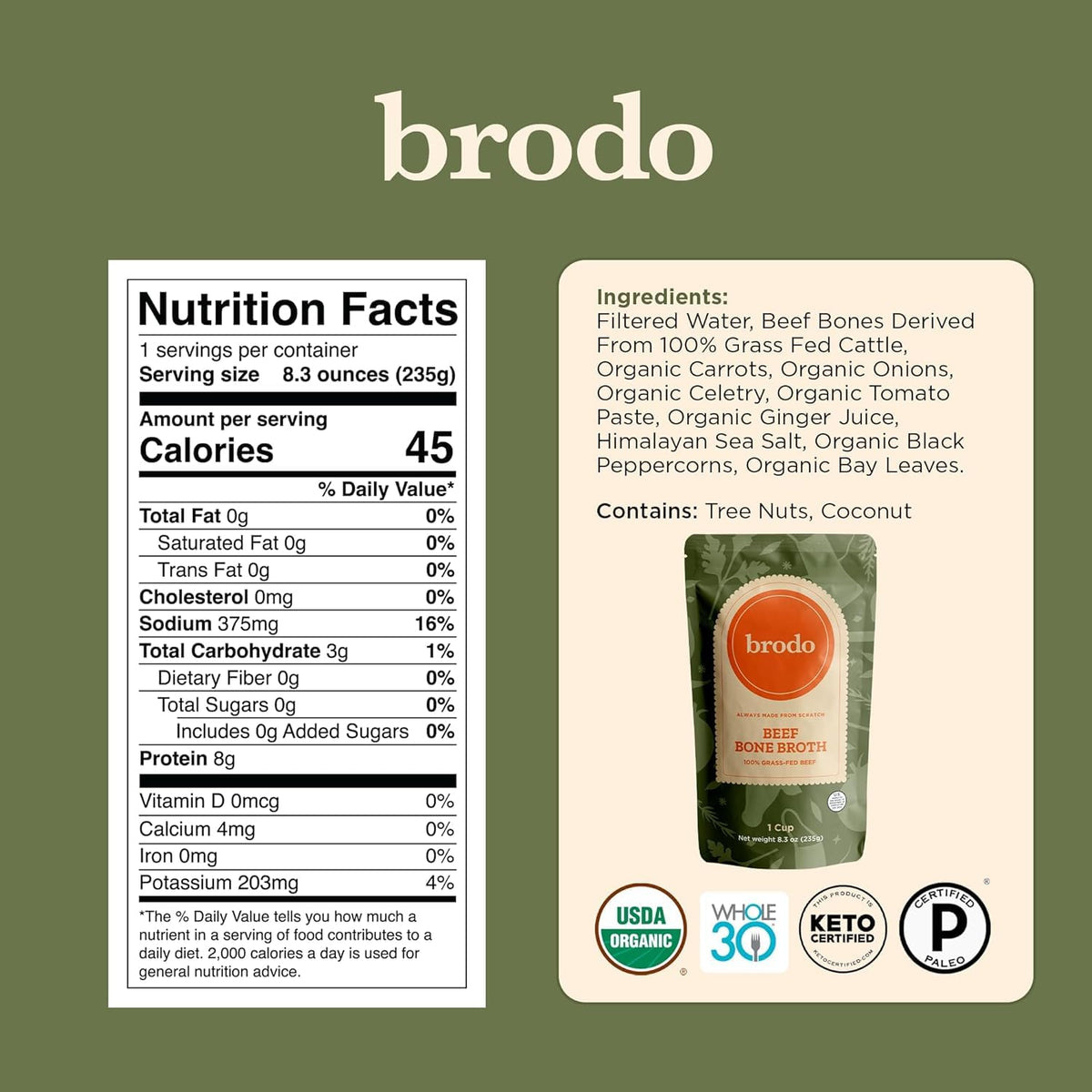Grass-Fed Beef Bone Broth 8.3 oz Q82153