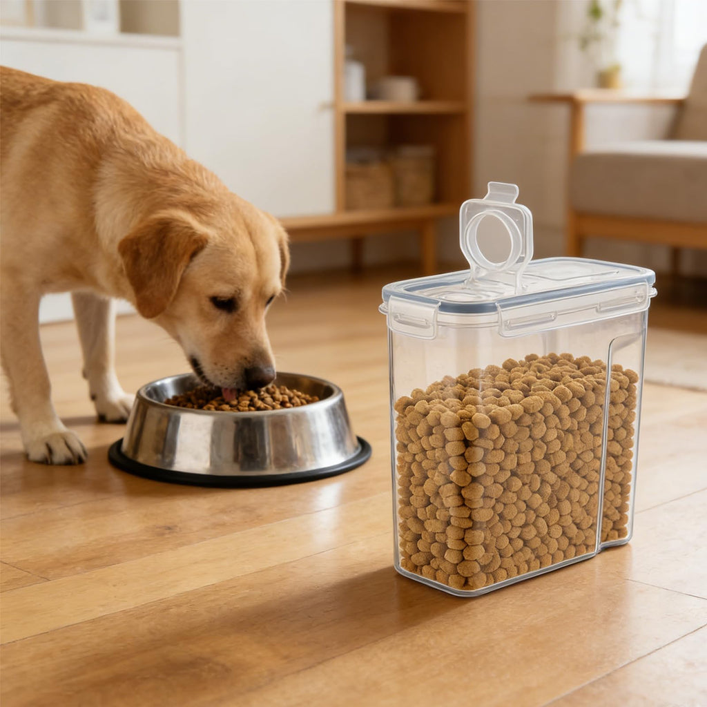 2 Pack Airtight Pet Food Storage Container with Lid, Scoop and Measuring Cup L6228