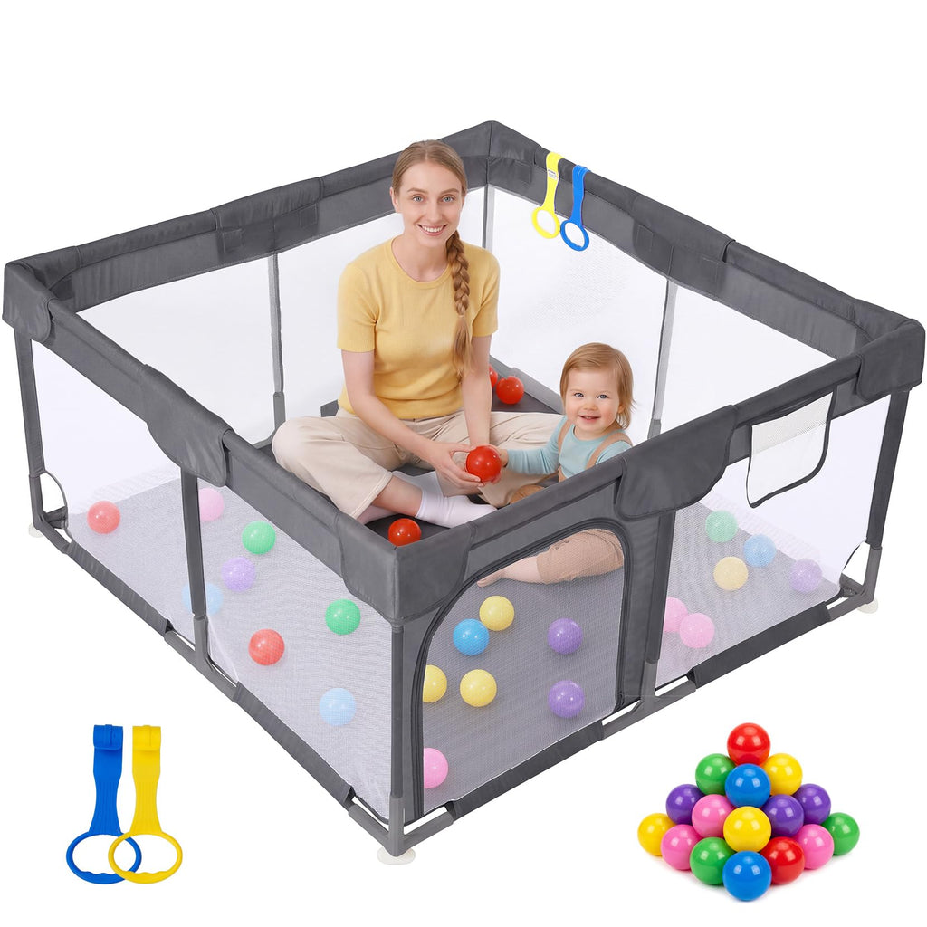Dark Gray Baby Playpen A11139