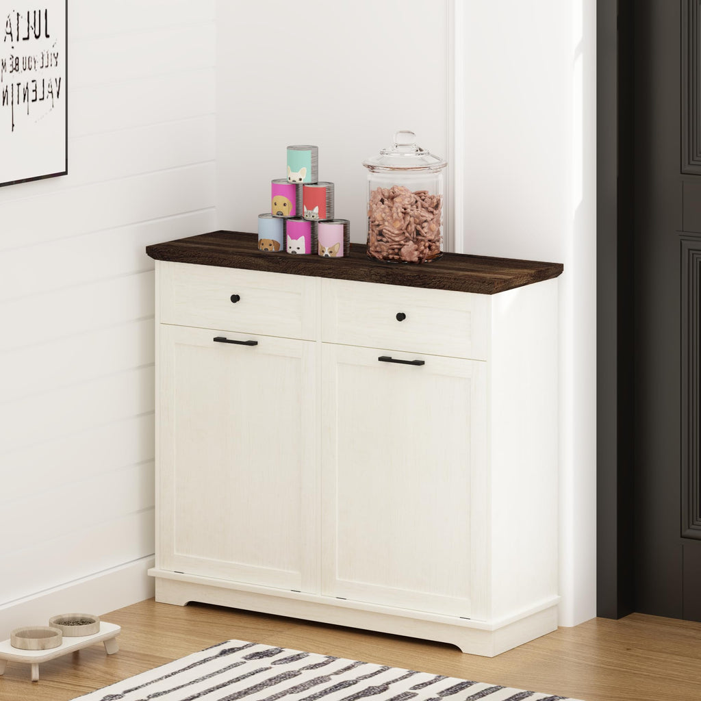 20 Gallon Wood Trash Can Cabinet X629848