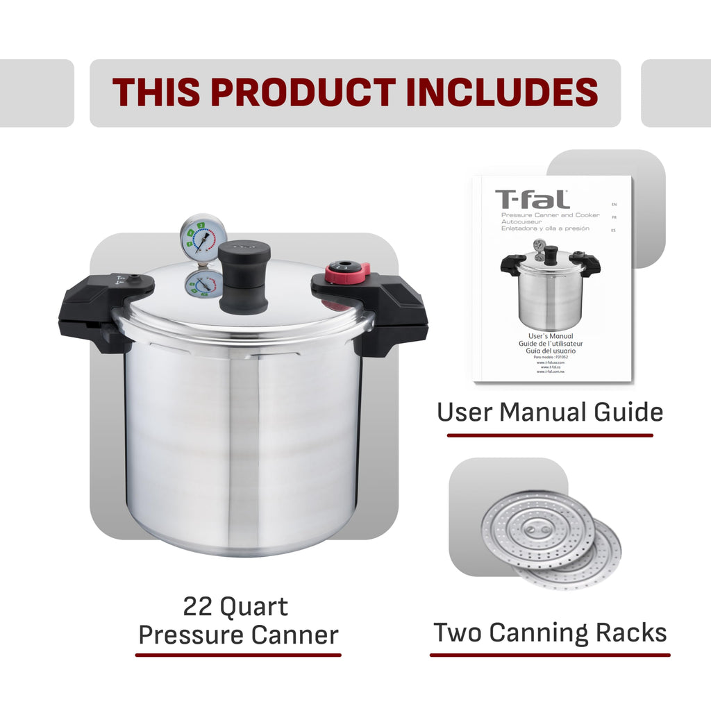 22-Quart Aluminum Pressure Canner with Racks Y559677