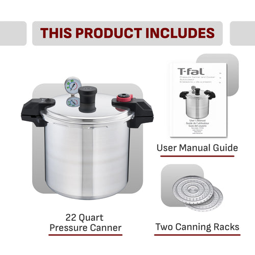 22-Quart Aluminum Pressure Canner with Racks Y559677