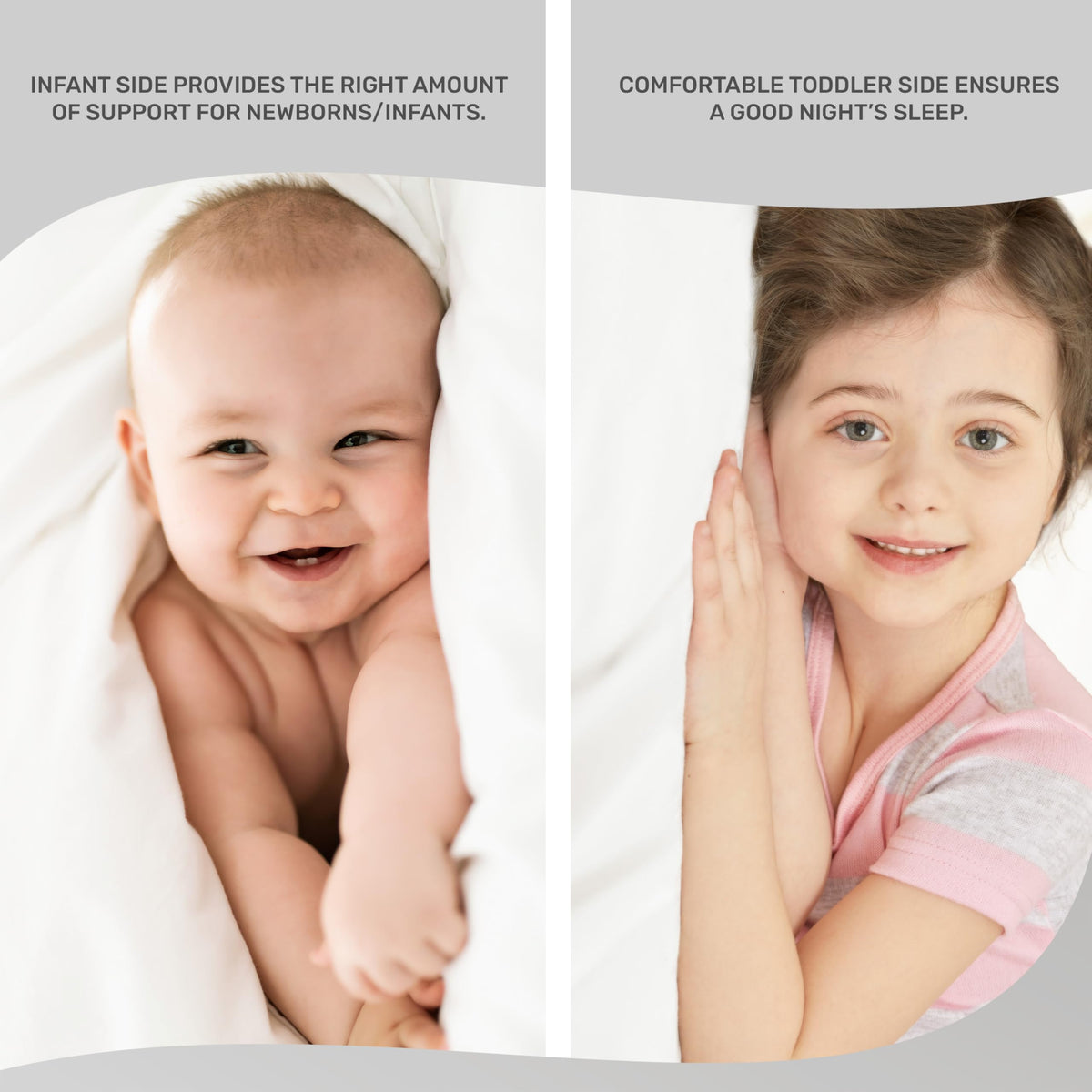 4” Firm Fiber Crib & Toddler Bed Mattress, Dual-Sided, Waterproof, Grey Embossed Vinyl Cover X908