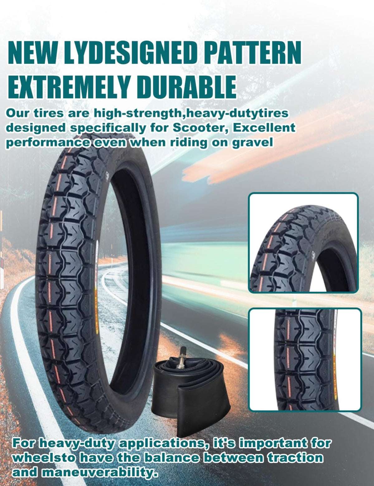 3.00-17 Dirt Bike Tire and Inner Tube Set Q244988