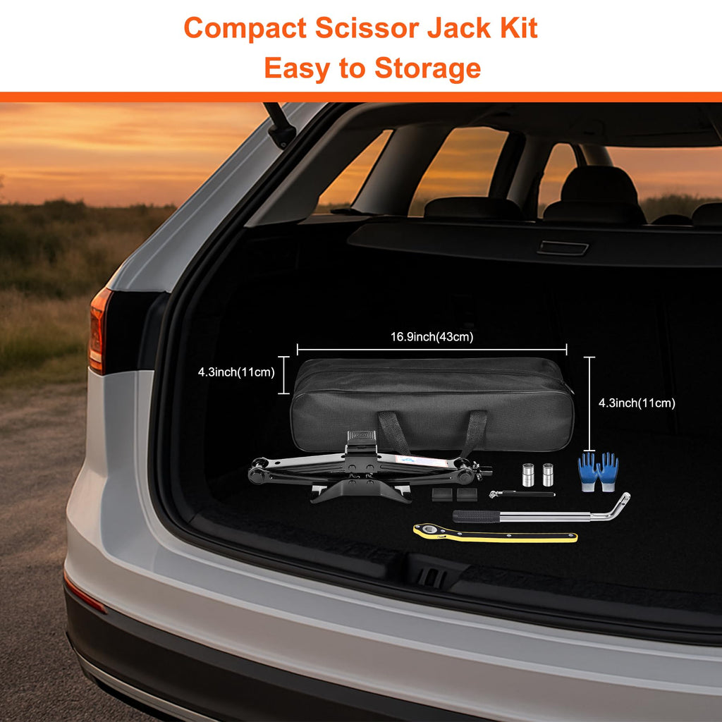3T Scissor Jack Car Tire Changing Kit P260258
