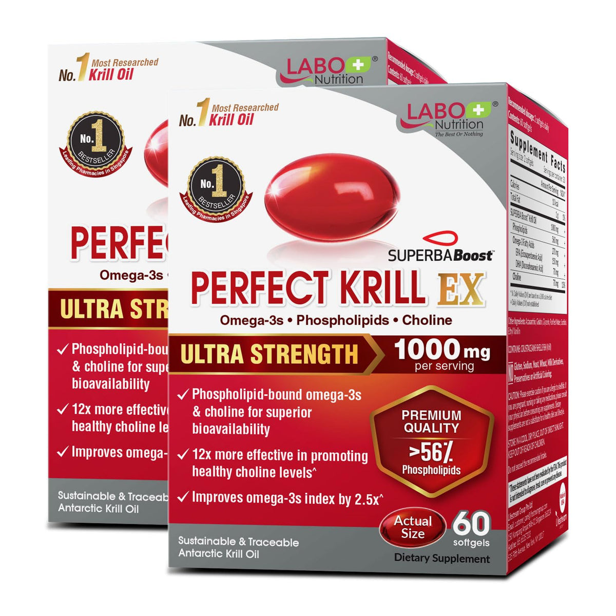 Omega-3 Krill Oil 60 Ct x 2 Pack L714440