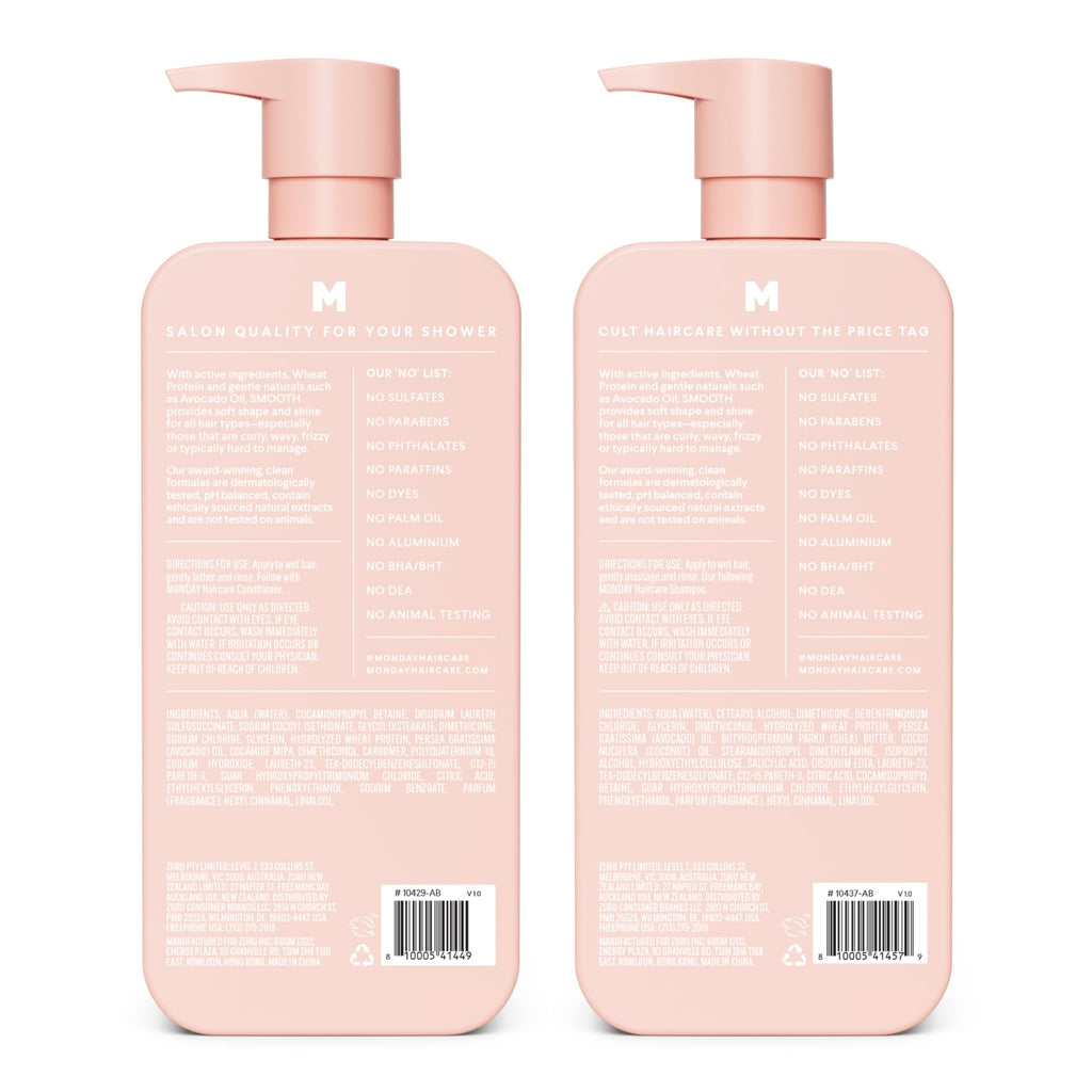 Smooth Shampoo + Conditioner Set 2 Count 27 oz Coconut Oil Shea Butter Q6658