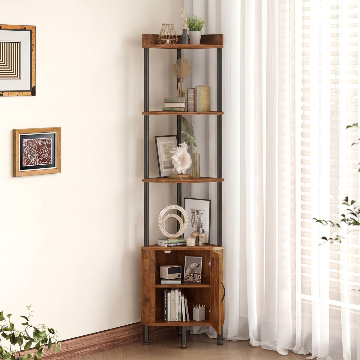 5-Tier Corner Shelf Stand D5108