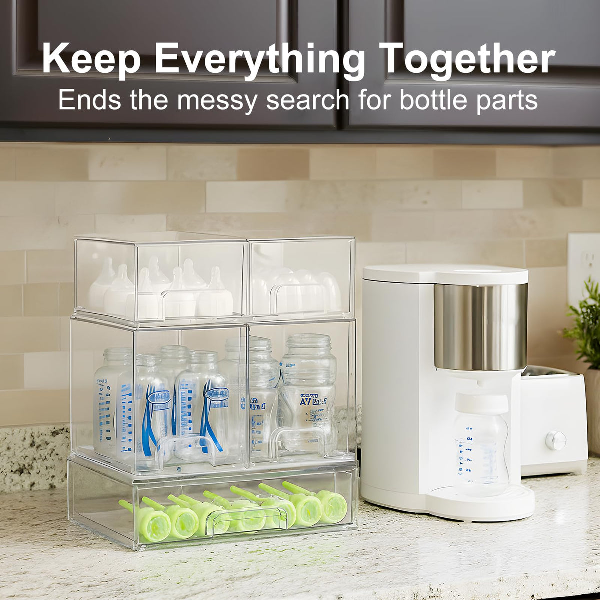 Acrylic Stackable Bottle Storage Organizer C85398