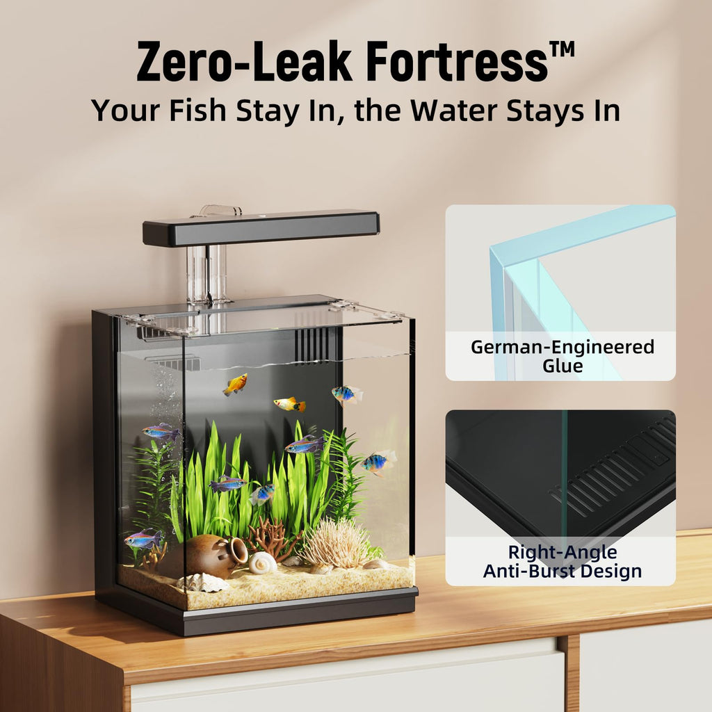 2 Gallon Betta Fish Tank with Filter & Light I377518