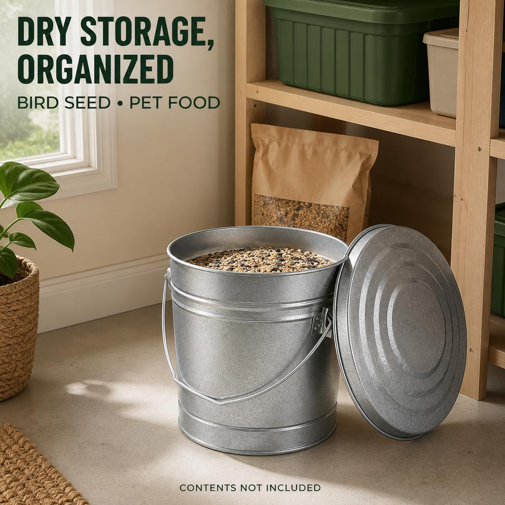 6 Gal Galvanized Steel Storage Can C56779