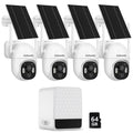 Solar Security Cameras Wireless Outdoor 4-Camera System V1736