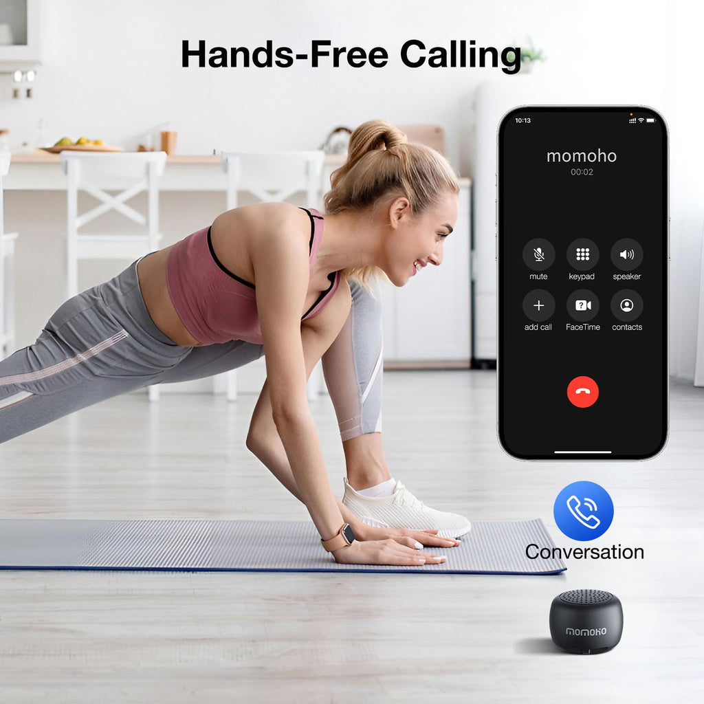 Black Mini Bluetooth Speaker with Built-in Mic V41549
