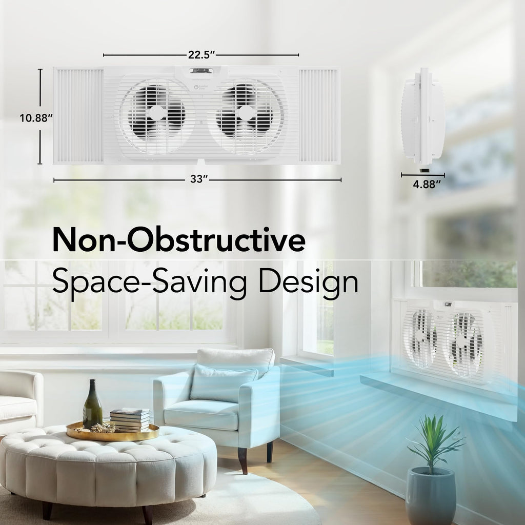 Reversible Twin Window Fan with 3-Speeds I529