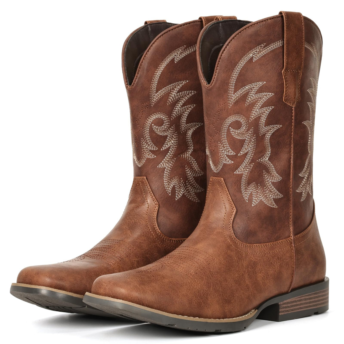 Cowboy Boots Square Toe Embroidery U55364