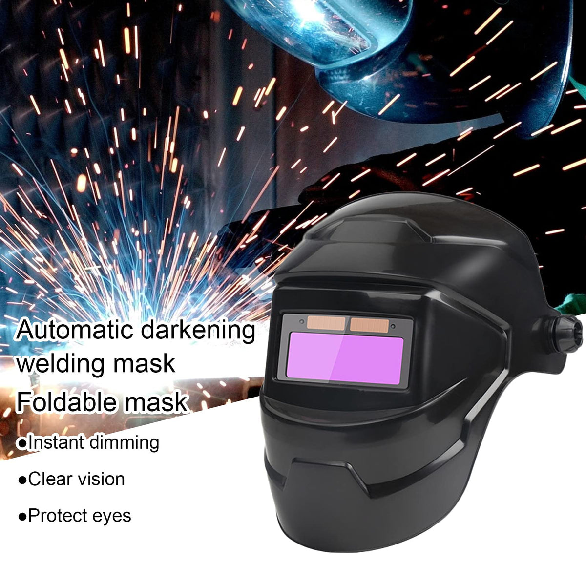 Adjustable Solar Powered Auto Darkening Welding Helmet N1087
