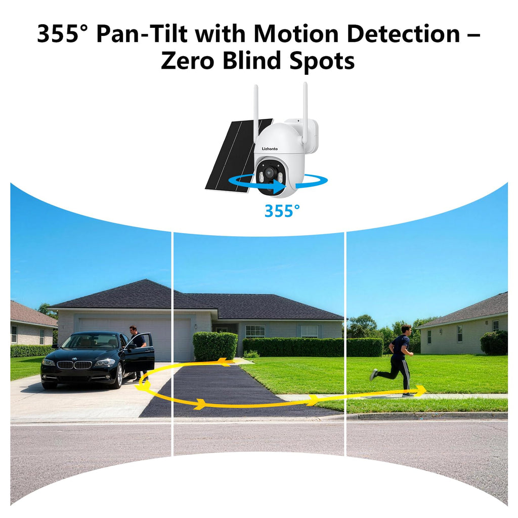 Solar Security Cameras Wireless Outdoor 4-Camera System V1736