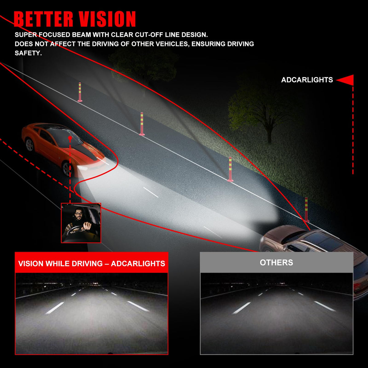 Compatible with 2007-2009 Toyota Camry Headlights Assembly Black Housing Amber Reflectors Left and Right Pairs P922