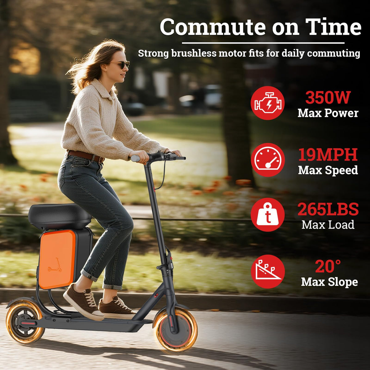 Electric Scooter with Dual Braking System X482469