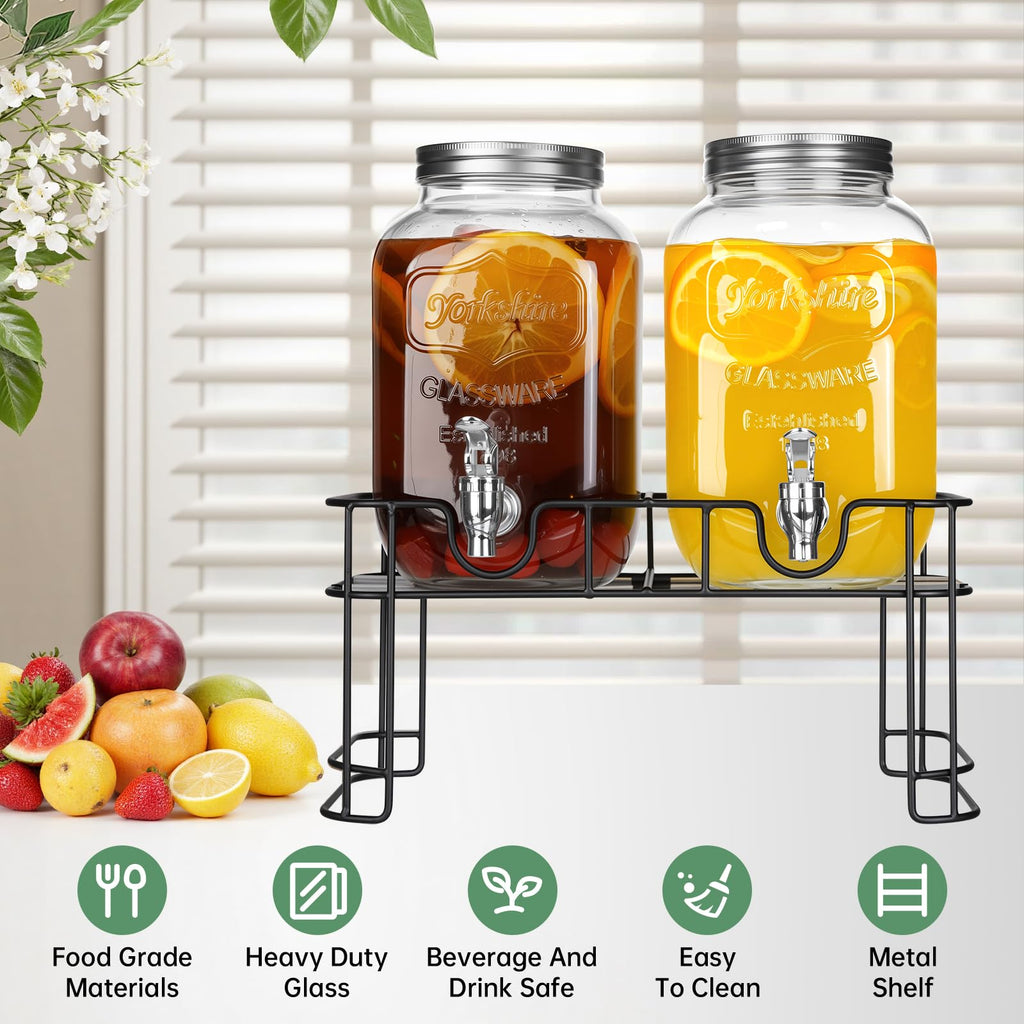 1 Gallon Glass Beverage Dispenser Jars Z90494