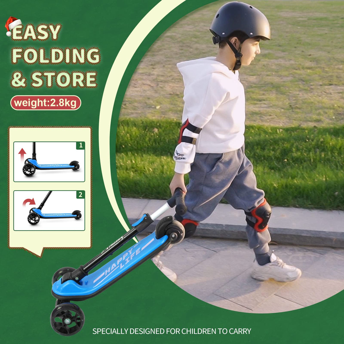 3 Wheel Scooter with 4 Adjustable Height V1159