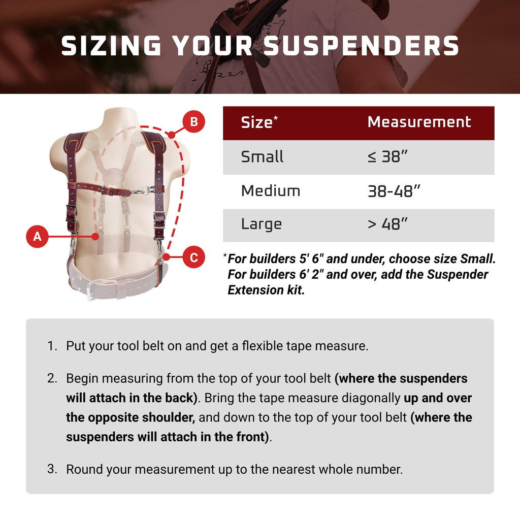 Leather Suspenders with Pockets H4324