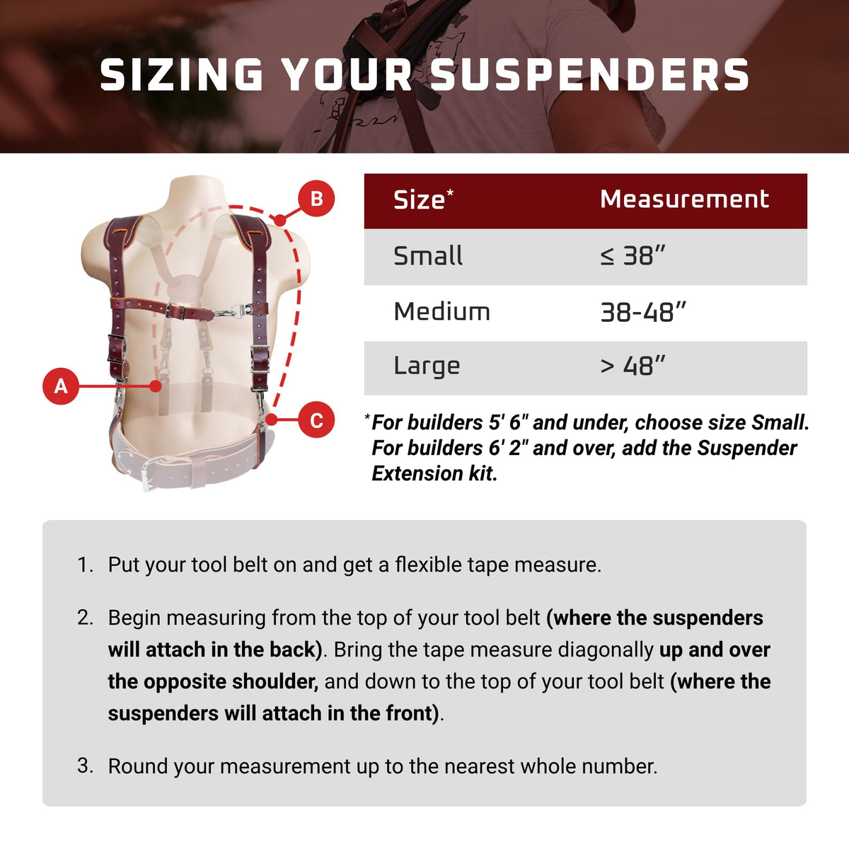 Leather Suspenders with Pockets H4324