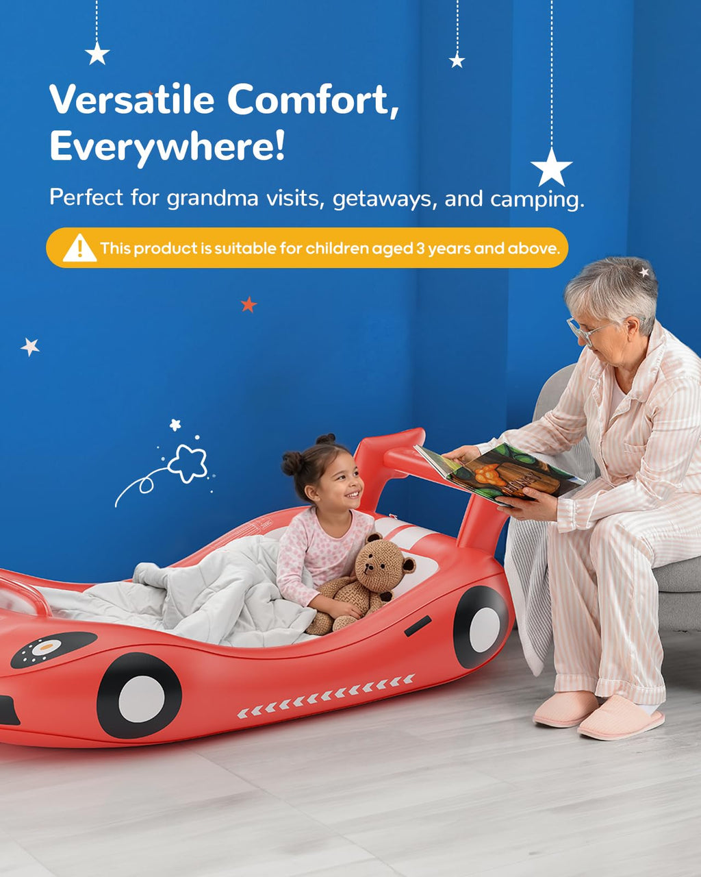 Inflatable Toddler Travel Bed with Electric Pump Y985
